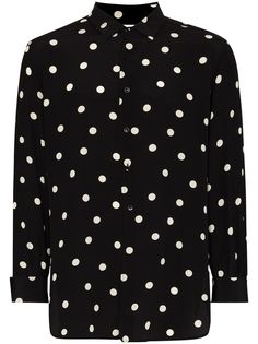 Saint Laurent рубашка в горох