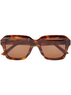 Balenciaga Eyewear солнцезащитные очки в квадратной оправе с логотипом