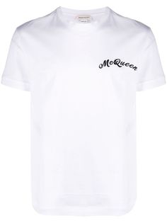 Alexander McQueen футболка с вышитым логотипом