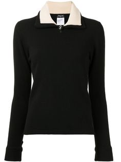 Chanel Pre-Owned кашемировый топ 2002-го года с длинными рукавами