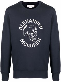 Alexander McQueen толстовка с вышивкой Skull