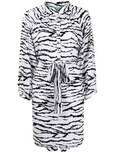 Melissa Odabash платье-рубашка Amy с тигровым принтом