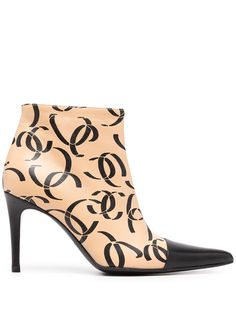 Chanel Pre-Owned ботильоны с логотипом CC