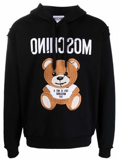 Moschino худи с узором Teddy Bear