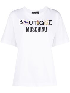 Boutique Moschino футболка с круглым вырезом и логотипом