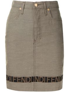 Fendi Pre-Owned юбка с логотипом