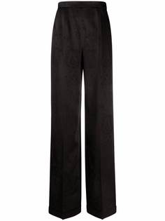 Saint Laurent жаккардовые широкие брюки с принтом Baroque