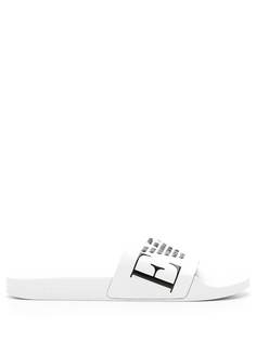 Emporio Armani шлепанцы с тисненым логотипом