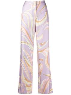 Emilio Pucci расклешенные брюки с абстрактным принтом