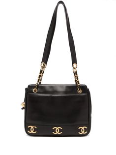 Chanel Pre-Owned сумка-тоут Triple CC 1995-го года