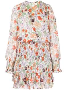 Veronica Beard платье мини со сборками и цветочным принтом