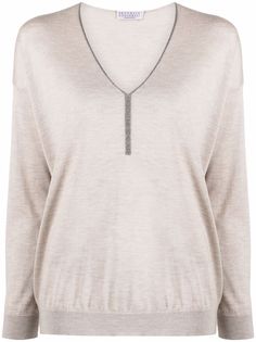 Brunello Cucinelli джемпер с декором Monili