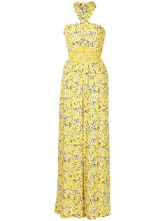 Alice+Olivia комбинезон Adler с цветочным принтом и вырезом халтер