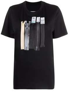 MM6 Maison Margiela zip-print T-shirt