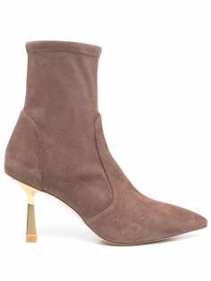 Stuart Weitzman pointed sock-style boots