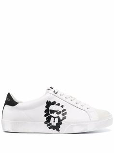 Karl Lagerfeld graphic-print leather sneakers