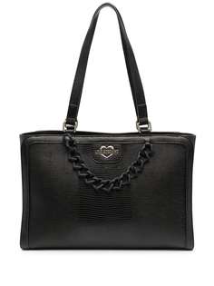 Love Moschino сумка-тоут с цепочкой и тиснением под кожу ящерицы
