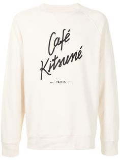 Maison Kitsuné толстовка с круглым вырезом и логотипом