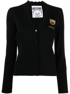 Moschino кардиган с декором Teddy Bear