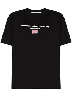 Alexander Wang футболка с вышитым логотипом