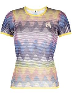 M Missoni трикотажный топ с узором зигзаг