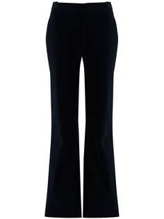 Victoria Beckham расклешенные бархатные брюки с завышенной талией