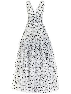 Dolce & Gabbana вечернее платье в горох со сборками