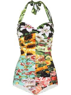 Dolce & Gabbana купальник с цветочным принтом