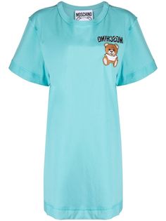Moschino платье-футболка с вышитым логотипом