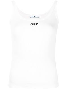 Off-White топ без рукавов с логотипом