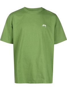Stussy футболка с вышитым логотипом