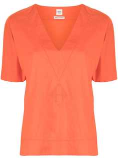 Hermès блузка pre-owned с V-образным вырезом и логотипом H