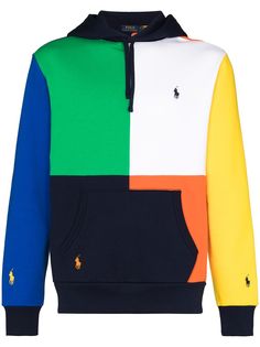 Polo Ralph Lauren худи в стиле колор-блок с вышитым логотипом