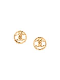 Chanel Pre-Owned серьги-клипы 1997-го года с логотипом CC