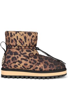 Dolce & Gabbana ботинки с леопардовым принтом
