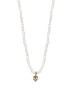 Mizuki колье Dancing из желтого золота с бриллиантами и жемчугом