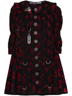 Chopova Lowena расклешенное платье мини с цветочным принтом