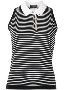 Chanel Pre-Owned полосатый топ без рукавов