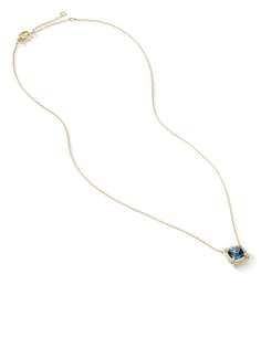 David Yurman колье Chatelaine из желтого золота с голубым топазом и бриллиантами