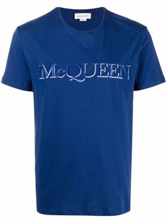 Alexander McQueen футболка с вышитым логотипом