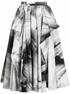 Alexander McQueen юбка с завышенной талией и сборками