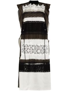 Sacai платье миди в технике кроше