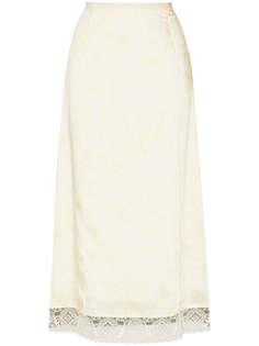 Commission юбка миди со вставками