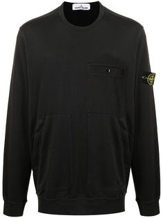 Stone Island толстовка с нашивкой-логотипом