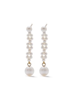 Sophie Bille Brahe серьги Tressé из желтого золота с жемчугом