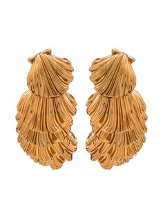 Saint Laurent серьги-клипсы Shell