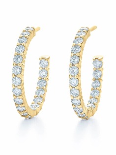 KWIAT серьги-кольца из желтого золота с бриллиантами