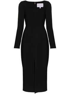Carolina Herrera платье миди с вырезом в форме сердца