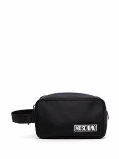 Moschino мини-сумка с нашивкой-логотипом