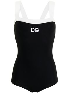 Dolce & Gabbana двухцветный купальник на одно плечо
